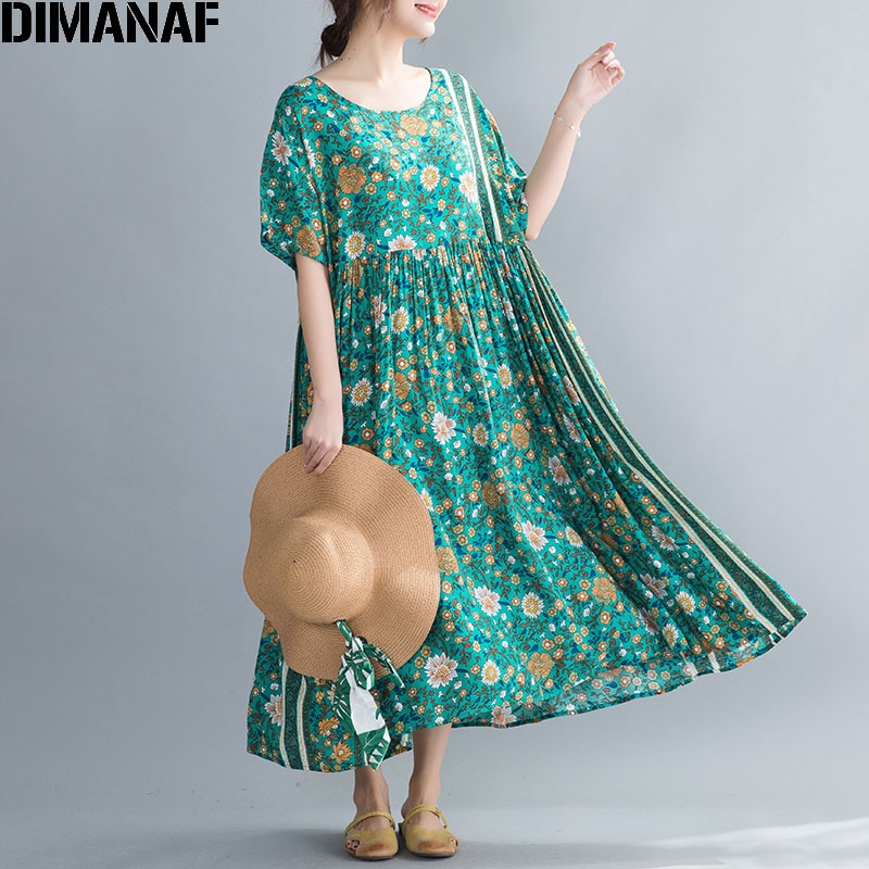 DIMANAF Oversize Women Dress  Sundress ġ ..